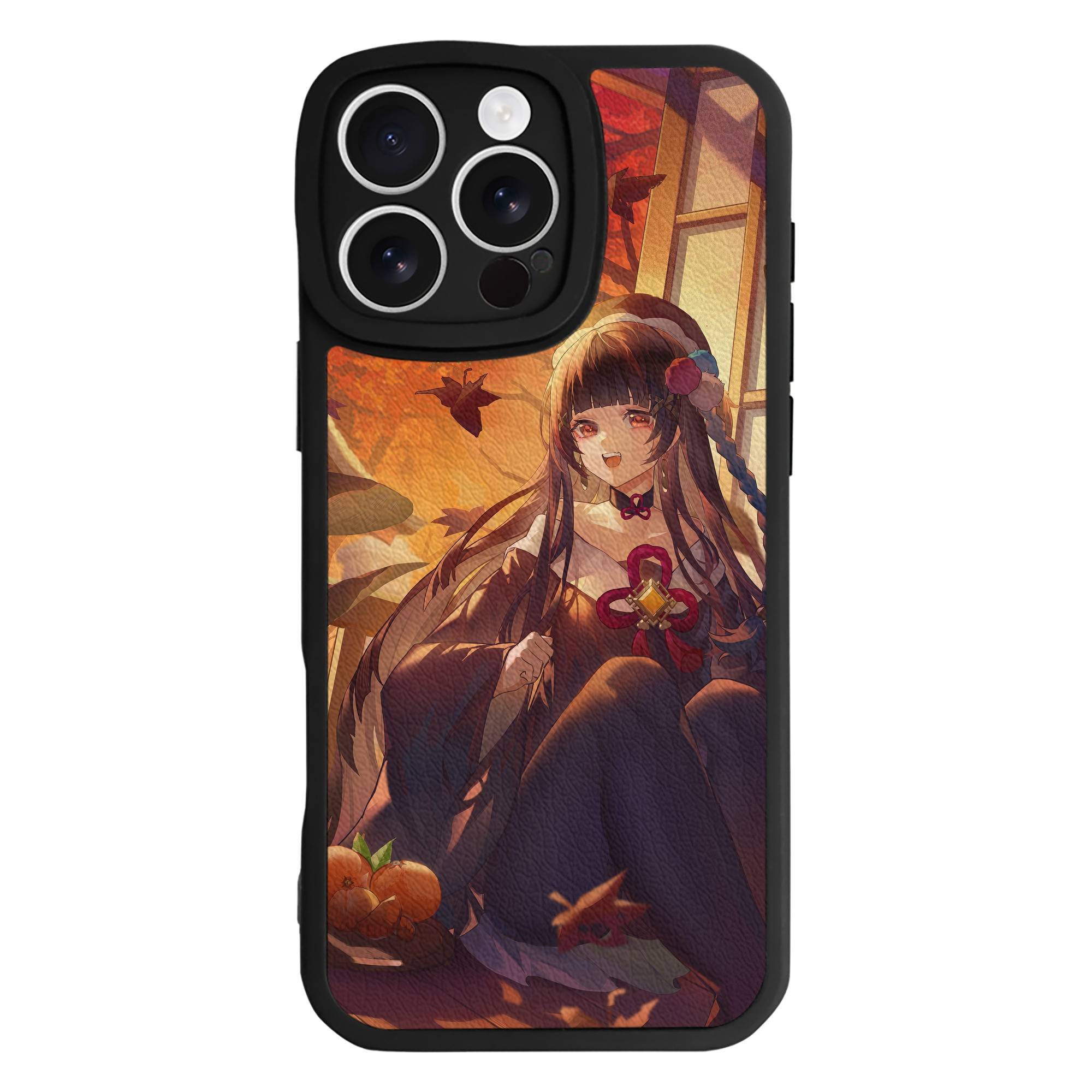 げんし神 genshin 【iPhone 16シリーズ対応】シリコンスマホケース（レザー調） 材質：シリコン